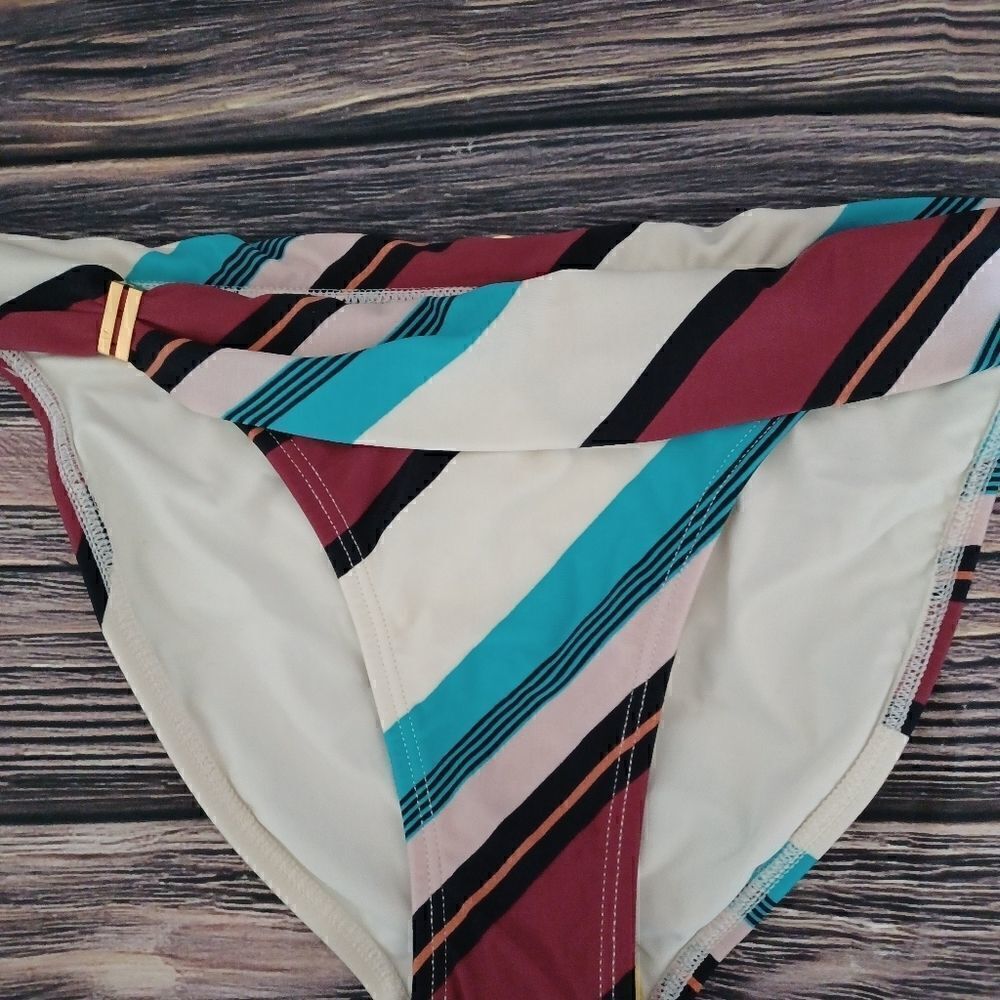 VIX PAULA HERMANNY SWIMWEAR BOTTOMS VINTAGE GRAPHIC PRINT SIZE L NEW W TAGS